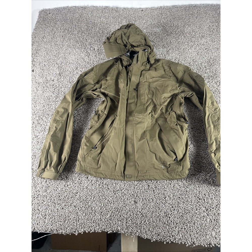 Men's RE Op full zip Jacket Coat Size Medium Khaki Casual Hooded Size Medium